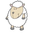 thumbnail image 2 of Cute Little Baby Sheep Wall Decal Sticker by Wallmonkeys Peel and Stick Graphic (12 in H x 8 in W) WM293497, 2 of 4