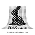 thumbnail image 3 of Eespoir Bunny Print Easter Blanket, Stuffed Cozy Throw For Sofa Bed, Spring Holiday Decor Blanket, Living Room Accent, Gift For Her, Warm, Washable(C), 3 of 6