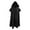 Black, variant on Hvyesh Men and Women Medieval Hooded Cloak-Renaissance Cape with Hood Vintage Halloween Cosplay Witch Costume