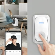 2023 Summer Savings! WJSXC Home Security Clearance, Upgrade 2 In 1 Intelligent Two-Way Voice Doorbell Camera Ultra Clear Night Vision Remote Monitoring Home Indoor Camera Doorbell