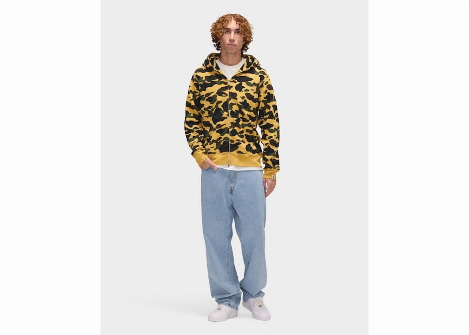 BAPE Mens 1st Camo Shark Full Zip Hoodie Yellow, Barbados | Ubuy