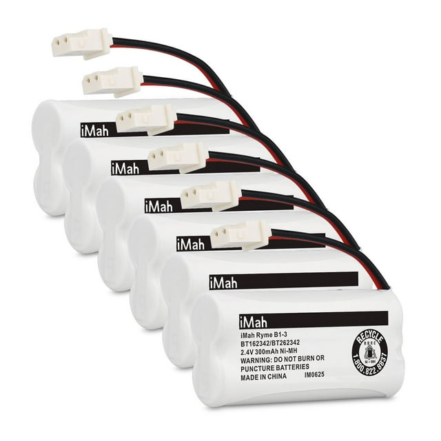 Baterías para teléfonos inalámbricos iMAH BT162342/BT262342, paquete de 6