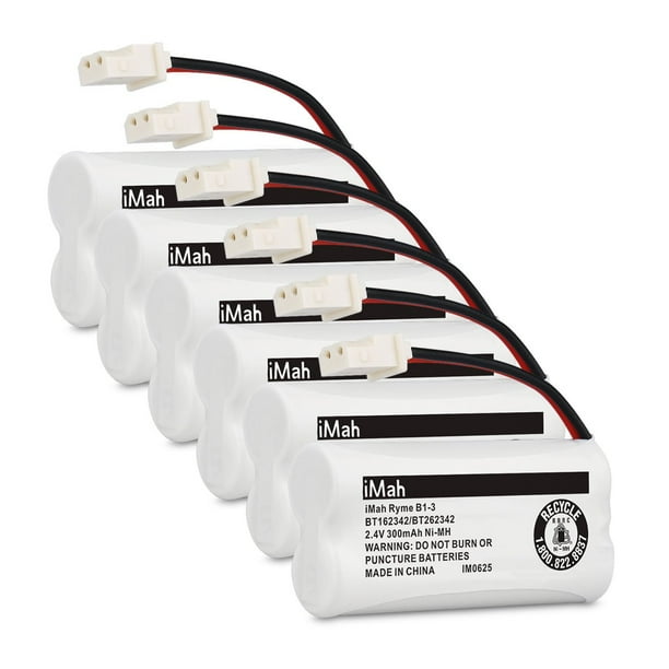 Baterías para teléfonos inalámbricos iMAH BT162342/BT262342, paquete de 6