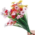 thumbnail image 2 of BadPiggies 10 Bundles Artificial Flowers No Fade Plastic Violet UV Resistant Hanging Plants for Outdoor Garden Porch Window Decor (Multicolor), 2 of 7