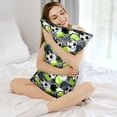 thumbnail image 3 of KLL Football Pattern Silk Pillowcase for Hair and Skin Standard Size 20"X 30" Soft Breathable Pillow Covers for Sleeping, 3 of 7