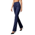 thumbnail image 6 of Pants for Women Solid-Color Yoga Golf Pant High-Waisted Stretch Slim-Fit Casual Pants with Pockets L, 6 of 9
