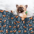 thumbnail image 3 of Naloa Playful Foxes Forest Blues Dog Blanket, 3 Sizes Cat Blanket for Indoor Cats Large Medium Small Dog Gifts-Medium, 3 of 8