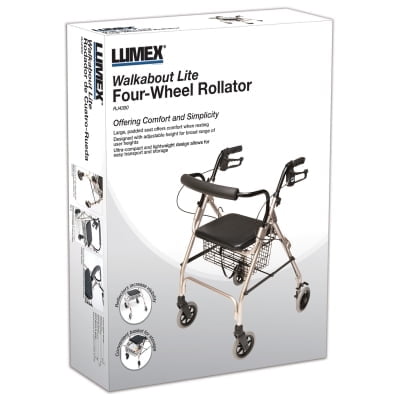 ROLLATOR ALUM LITEWT Lavande WALKABOUT LITE, LUMEX