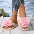 thumbnail image 2 of ibiyuan Wedge Flip Flops for Women Thong Sandals Non- Woven Sole Summer House Slippers for Women Comfortable Summer Shoes, 2 of 9