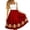 Red, variant on Women's Festival Half Dress Printed Apron for Oktoberfest Red One Size