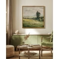 thumbnail image 5 of Drsoum Vintage Wall Art 16x16in Natural Framed The Vast Grassland Wilderness Landscape Painting Retro Meadow Scenery Farmhouse Kitchen Living Room Decor, 5 of 6