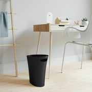 Umbra 2 gal Skinny Sleek & Stylish Bathroom Trash Can, Black