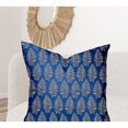 thumbnail image 5 of 36" X 36" Blue And White Enveloped Tropical Throw Indoor Outdoor Pillow Cover, 5 of 5
