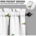 thumbnail image 6 of Christmas Kitchen Curtains and Valances Set of 3,Poinsettia Holly Christmas Decoration,Winter Xmas Curtains and Valances Short Curtain Set for Kitchen Bedroom Holiday Decor 36In, 6 of 7