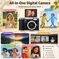 thumbnail image 5 of 4K Kids Camera, 2.4" Flip Screen, 32GB SD Card, Compact Digital Camera for Teens & Beginners, Black, 5 of 10