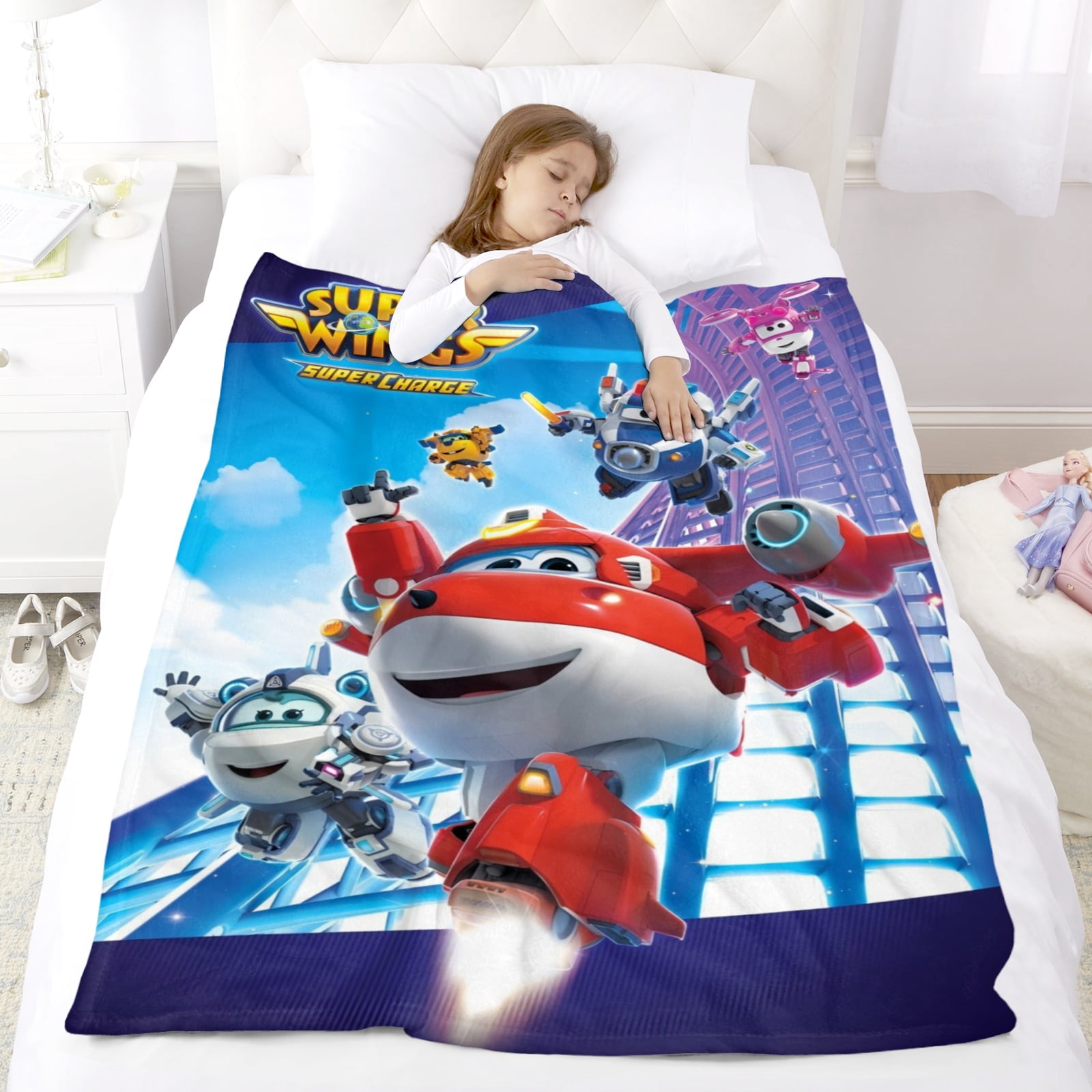 super wings Throw Blanket Gifts for Fans Lover Girls Boys Women Present Hoodie Him Bed 40"x50"