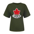 thumbnail image 4 of YDLCAFD T-Shirt Femme Mode Décontracté Uni Mignon Imprimé Col Rond Manches Courtes T-Shirt Haut, 4 of 6