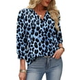 thumbnail image 4 of WIHOLL Tops for Women 3/4 Length Sleeve V Neck Lightweight Business Casual Blouses Spring Summer Work Outfits, 4 of 11