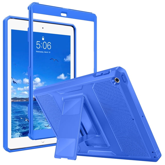 Funda MoKo Heavy Duty a prueba de golpes para iPad 9.7 de 6.ª y 5.ª generación, color azul