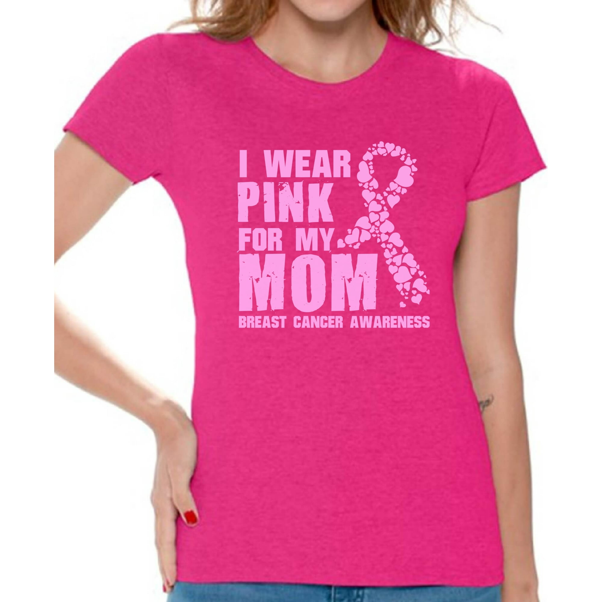 Awkward Styles Breast Cancer Awareness Shirts Breast Cancer Shirts For Women Pink Ribbon Cancer Tshirts Walmart Com Walmart Com