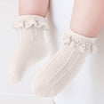 thumbnail image 2 of NOLDARES Girls Toddler Little Girls White Ruffle Socks Girls Frilly Dress , Uniforms and Formal Dresses, Soft Comfortable Cotton Socks, 2 of 6