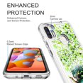 thumbnail image 2 of Samsung Galaxy A11 Case, Rosebono Hybrid Bling Glitter Sparkle Epoxy Graphic Marble Colorful Silicone Skin Cover Armor Case for Samsung Galaxy A11 (Green), 2 of 5