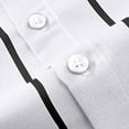 thumbnail image 5 of ZCFZJW Men's Stretch Wrinkle Free Dress Shirts Formal Wedding Prom Casual Striped Printed Long Sleeve Slim Fit Button Down Shirt White XXXL, 5 of 7
