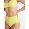 thumbnail image 4 of Time and Tru Women's and Women's Plus Ribbed High Waisted Bikini Bottoms, Sizes XS-3X, 4 of 5