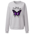 thumbnail image 4 of Dyfzdhu Oversized Sweatshirt for Women Butterfly Graphic Crew Neck Sweatshirts Casual Loose Long Sleeve Workout Pullover Top, Gray M, 4 of 4