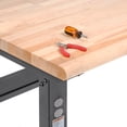 thumbnail image 5 of Adjustable Height Workbench C-Channel Leg, 72"W x 30"D, 1-3/4" Maple Top Safety Edge, Black, 5 of 6