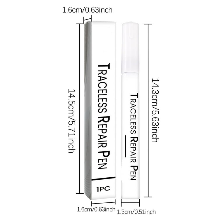 White Car Paint Repair Pen - Scratch Remover Touch Up Coat Applicator Fix Tool