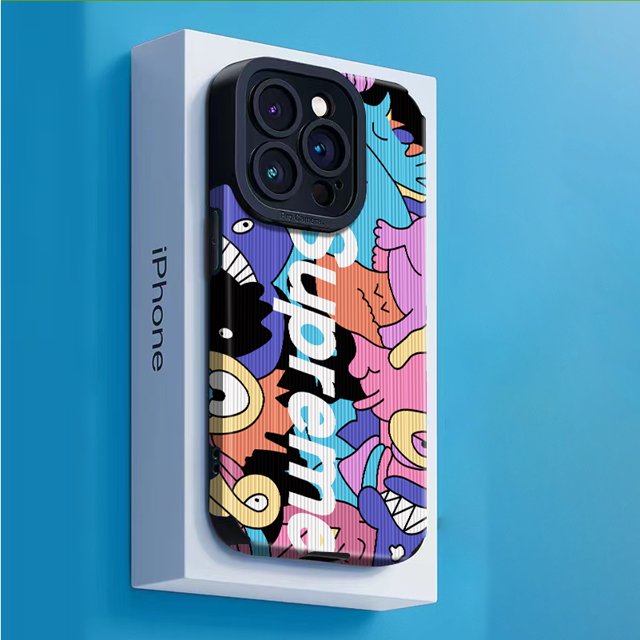 Funda De Silicona De Cuero Premium Blanda Superme Compatible Con iPhone 11 12 13 14 pro Max Xs Xr X 7 8 Plus Square Carcasa ip A Prueba De Golpes