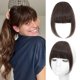 thumbnail image 1 of Pinza para el pelo Carendia Bangs, cabello humano, flequillo francés marrón mediano, 1 of 7