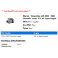 thumbnail image 2 of Starter - Compatible with 2004 - 2005 Chevy Impala 3.8L V6 Supercharged, 2 of 2
