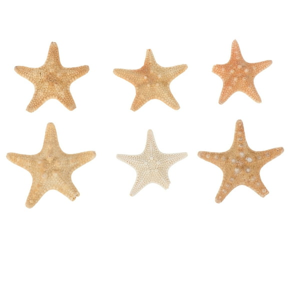 Miangastore Sea Star Decors Synthetic Material 6Pcs 1.6X1.6X0.5In