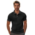 thumbnail image 3 of Kcolen Mens Polos Shirts Men's Short Sleeve Athletic Stretch Slim Fit T-Shirts Button Down Neck Casual Summer Basic Tee Shirts, 3 of 5