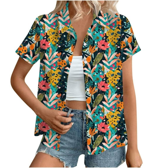 LiMoi Womens Short Sleeve Tops V Neck Womens Tops Summer V Neck Printed T Shirts for Women Oversized Tshirts My Order