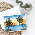 thumbnail image 2 of Palm Tree Beach Scene Greeting Cards and Envelopes Pack of 8, 2 of 2