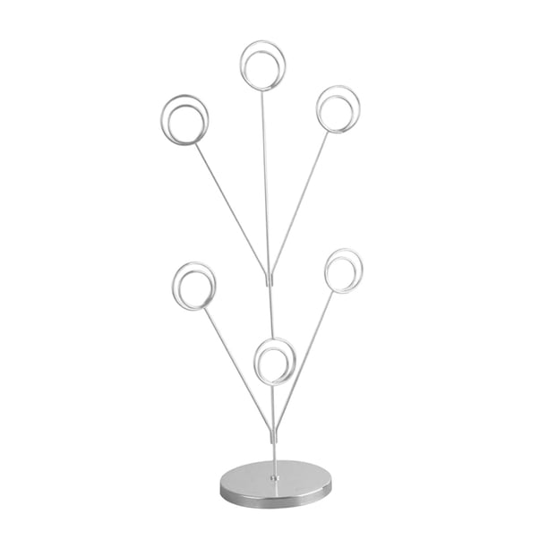 Marco de fotos de árbol genealógico de 6 ramas de metal para escritorio Plata