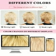 thumbnail image 3 of Pixie Cut Wig Short Blonde 613# Color Human Hair Short Layered Pixie Cut Wigs for Women Glueless None Lace Front Wig Short Straight Bob Wig Full Machine Made Wigs, 3 of 6