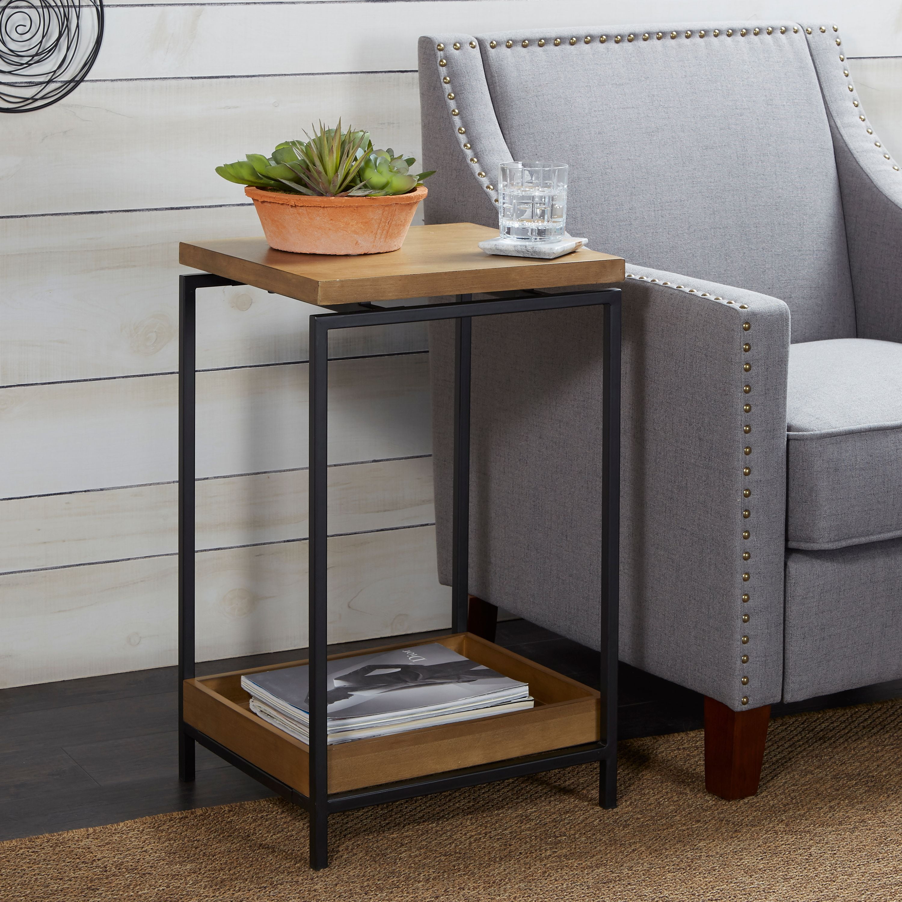 Better Homes & Gardens Juno Slim Accent Table, Natural Wood Finish