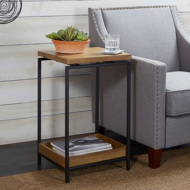 Better Homes & Gardens Juno Slim Accent Table, Natural Wood Finish