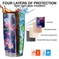 thumbnail image 7 of 20 Oz Pioneer Flower Coffee Tumbler Double Wall Insulated Stainless Steel Water Bottle | Metal Reusable Thermoses Flask with Cup Cap | Leak & Sweat Proof with Anti-Dust Lid, 7 of 7