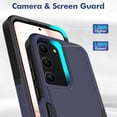 thumbnail image 4 of for Samsung Galaxy S23 Plus Heavy Duty Case,Stylish 2 in 1 Military Grade Armor PC+TPU Silicone Hybrid Rugged Shockproof Glossy Grip Edge Protective Anti-Scratch Back Phone Cover,Darkblue, 4 of 5