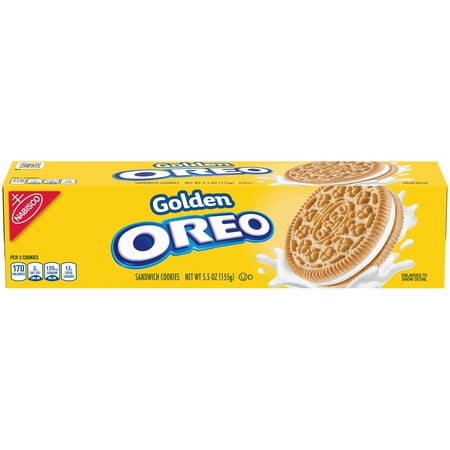 OREO Golden Sandwich Cookies, Vanilla Flavor, 1 Box (5.5 oz)