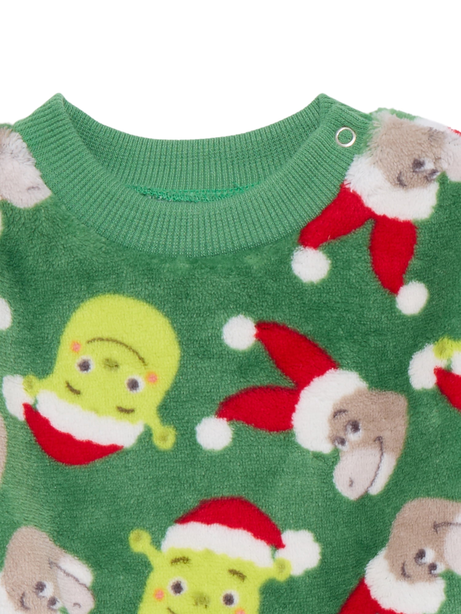 Christmas Shrek Baby Boys or Girls Print Plush Top and Pants Set, 2-Piece, Sizes Newborn-24M