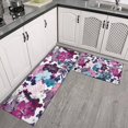 thumbnail image 2 of Pioneer Flower Floral Print Pattern Kitchen Rugs Sets Of 2,Anti Fatigue Kitchen Mat Rugs Non Slip Washable,Decorative Kitchen Floor Mats for Kitchen,Sink,Laundry,17"x30"+17"x47", 2 of 7