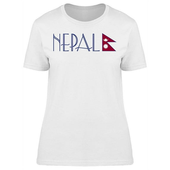 Flag Of Nepal T-Shirt Women -Image by Shutterstock, Female Medium