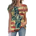 thumbnail image 4 of Youyipin Womens Tops Women's American Flag Shirts Tee 4Th Of July T Shirts Patriotic Short Sleeve Star Stripes Usa Tee Summer Tops For Women, 4 of 4