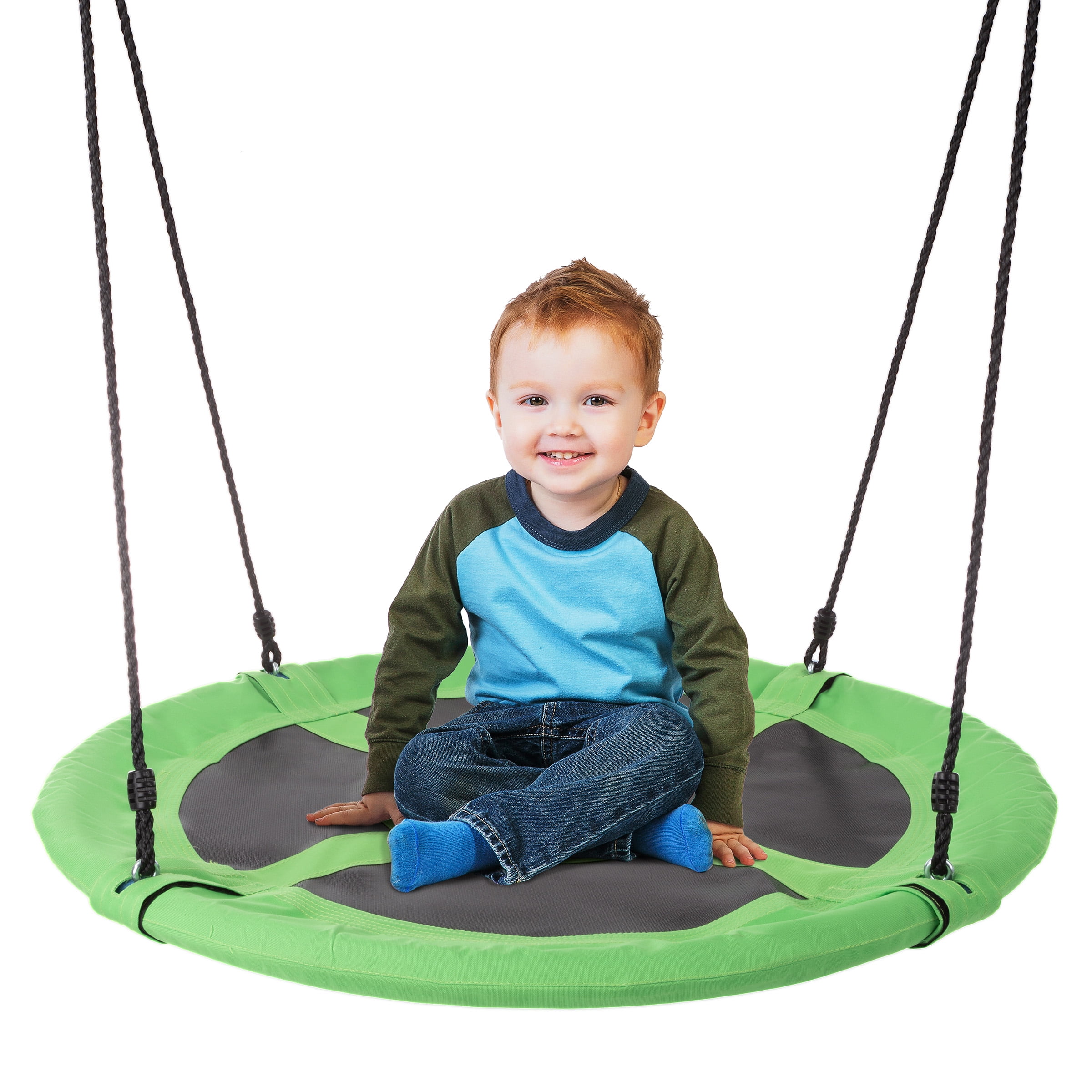 Age 3-12  Giant Rope Saucer Tree Swing 40"-Durable Comfort Safety Heavy Duty Kid 